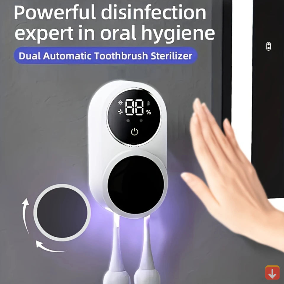 Smart Power Display-UV Sanitizing Toothbrush Holder