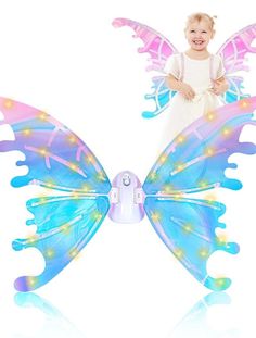 Electrical Butterfly Wings Toy With Music Lights For Girls