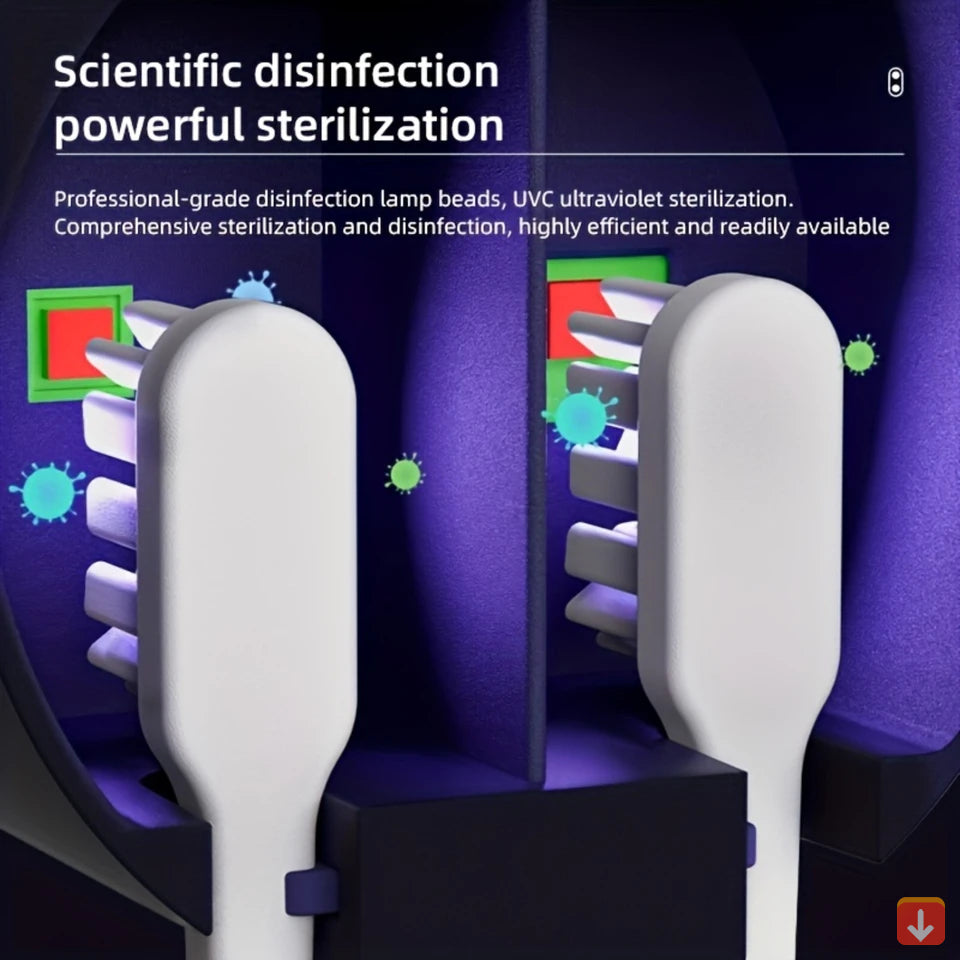 Smart Power Display-UV Sanitizing Toothbrush Holder