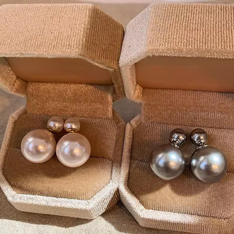 Pearl Earrings Simple Elegance Retro Ear Silver Needle