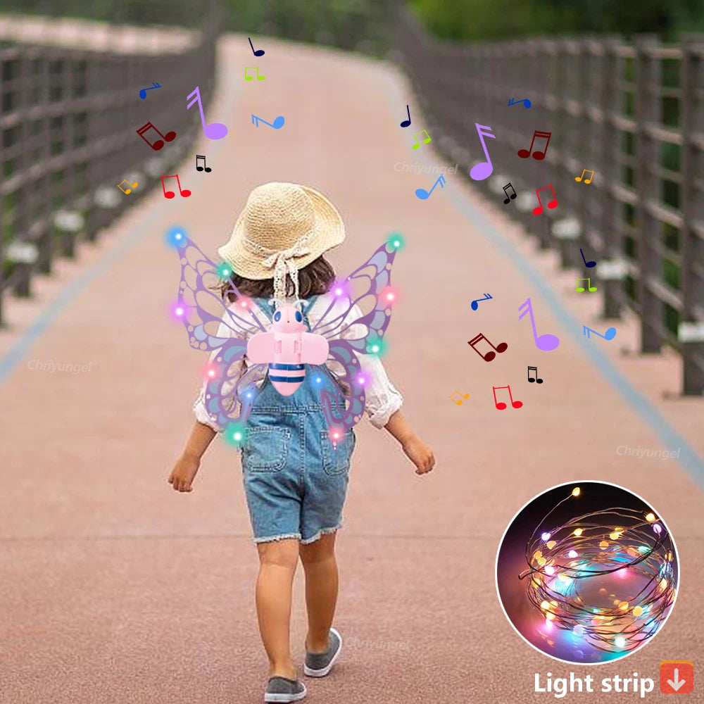 Electrical Butterfly Wings Toy With Music Lights For Girls